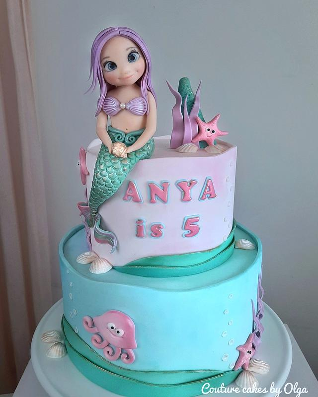 Mermaid Girl Cake By Couture Cakes By Olga CakesDecor