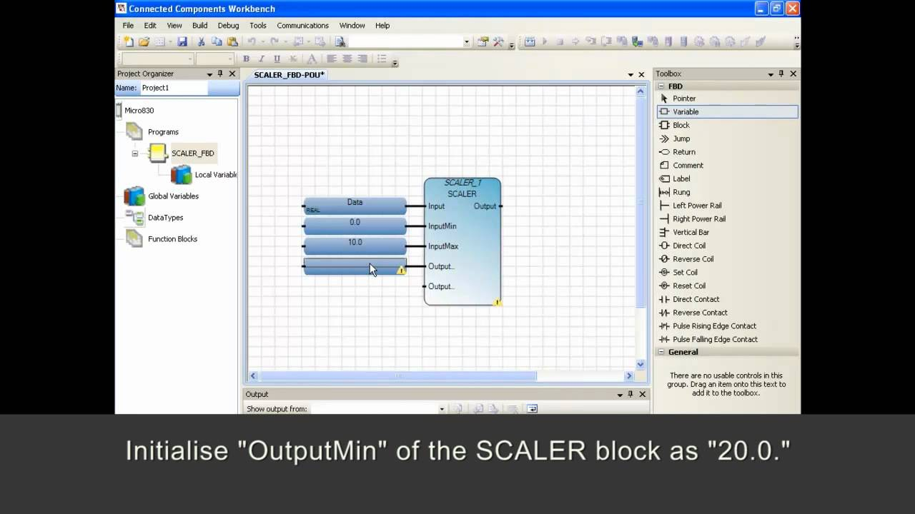Micro800 Controller Programming SCALER In Function Block 