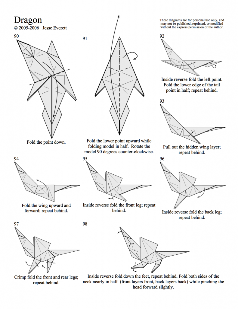 Origami Dragon In Progress