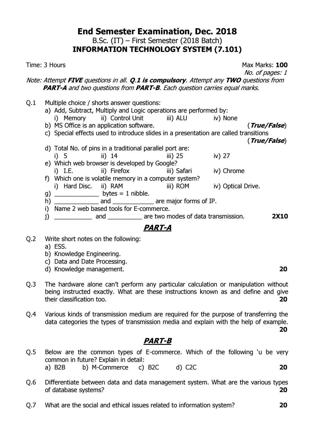 Question papers dec 2018 for fca By Manav Rachn University 