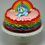 Ruffle Rainbow Cake Cake By Michaela Fajmanova CakesDecor