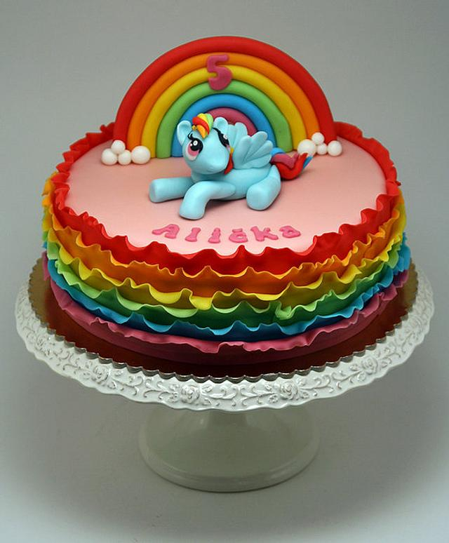 Ruffle Rainbow Cake Cake By Michaela Fajmanova CakesDecor