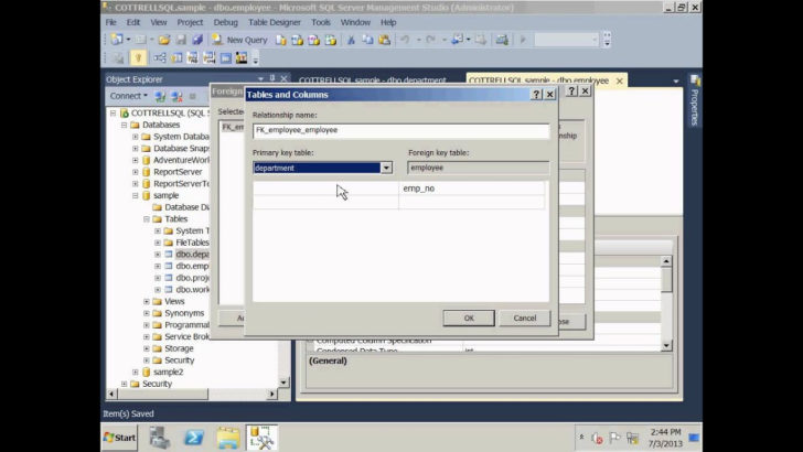 Visio ER Diagram From Sql SERvER