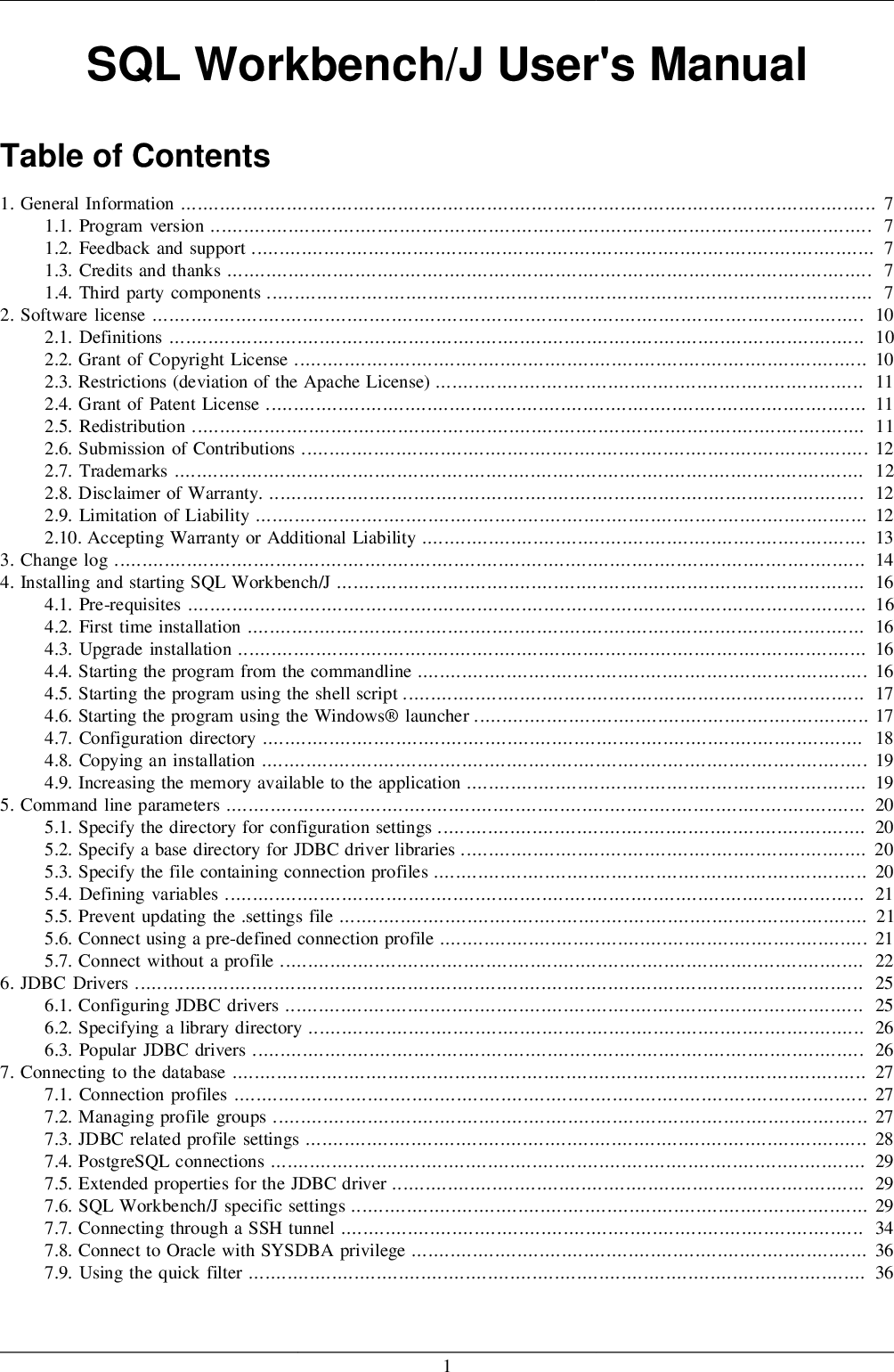 SQL Workbench J User s Manual SQLWorkbench