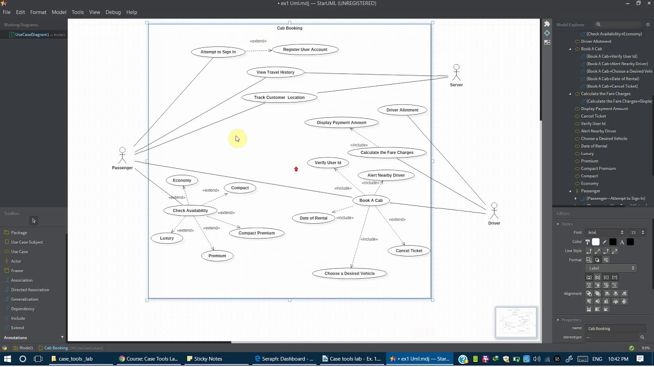 Use case Diagram Cab Booking Application YouTube