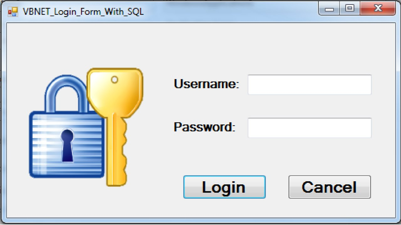 VB NET How To Create Login Form With SQL Database Using 