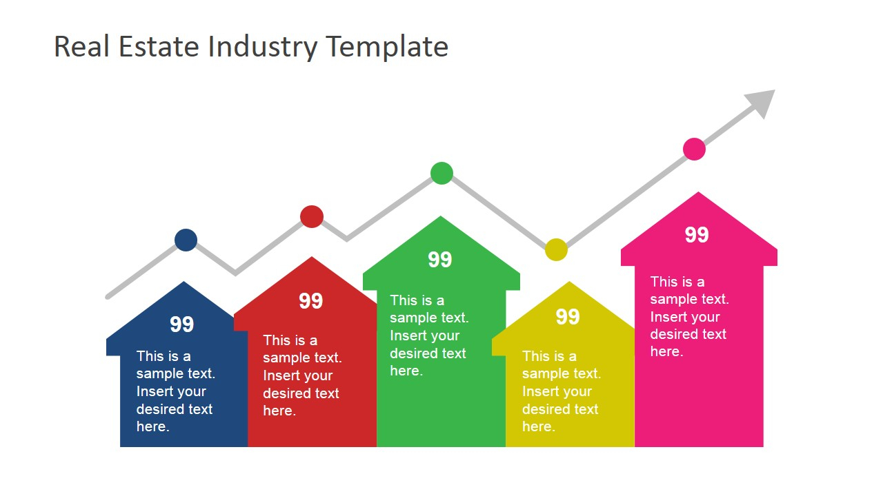 Combined Line Chart With House Theme Bar Chart SlideModel