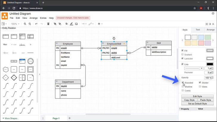 How To Draw ER Diagram In Draw Io