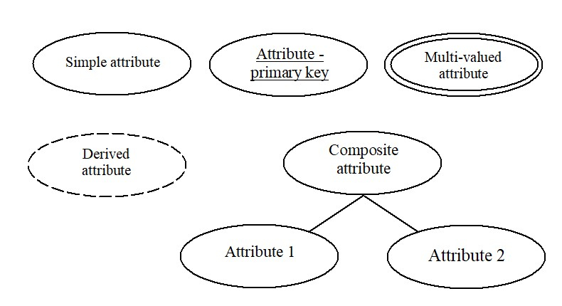 Databases ER model Entity Attributes Attributes Types 