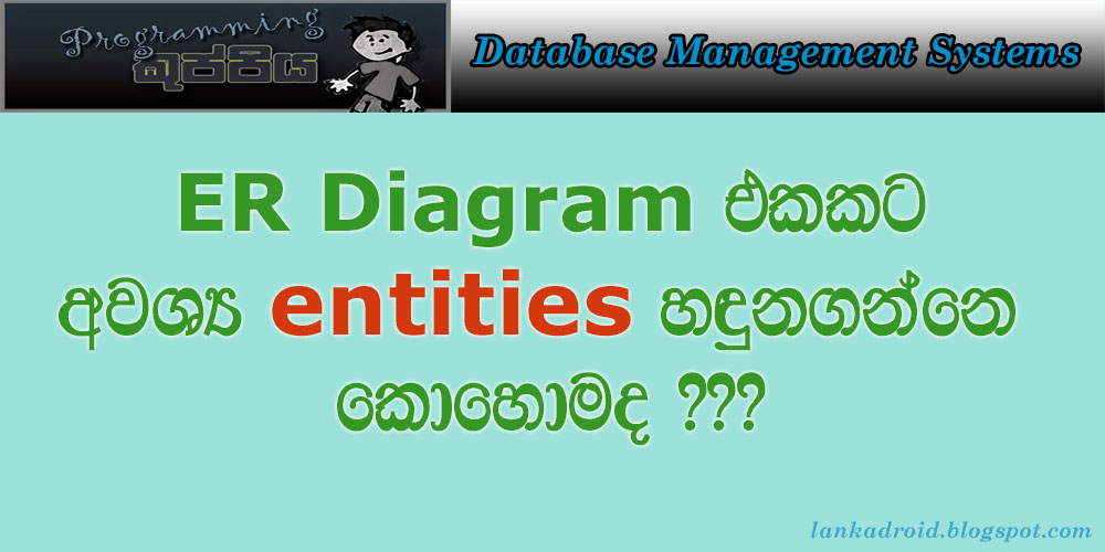 DBMS Sinhala Tutorial Part 02 ER Diagram I Entity 