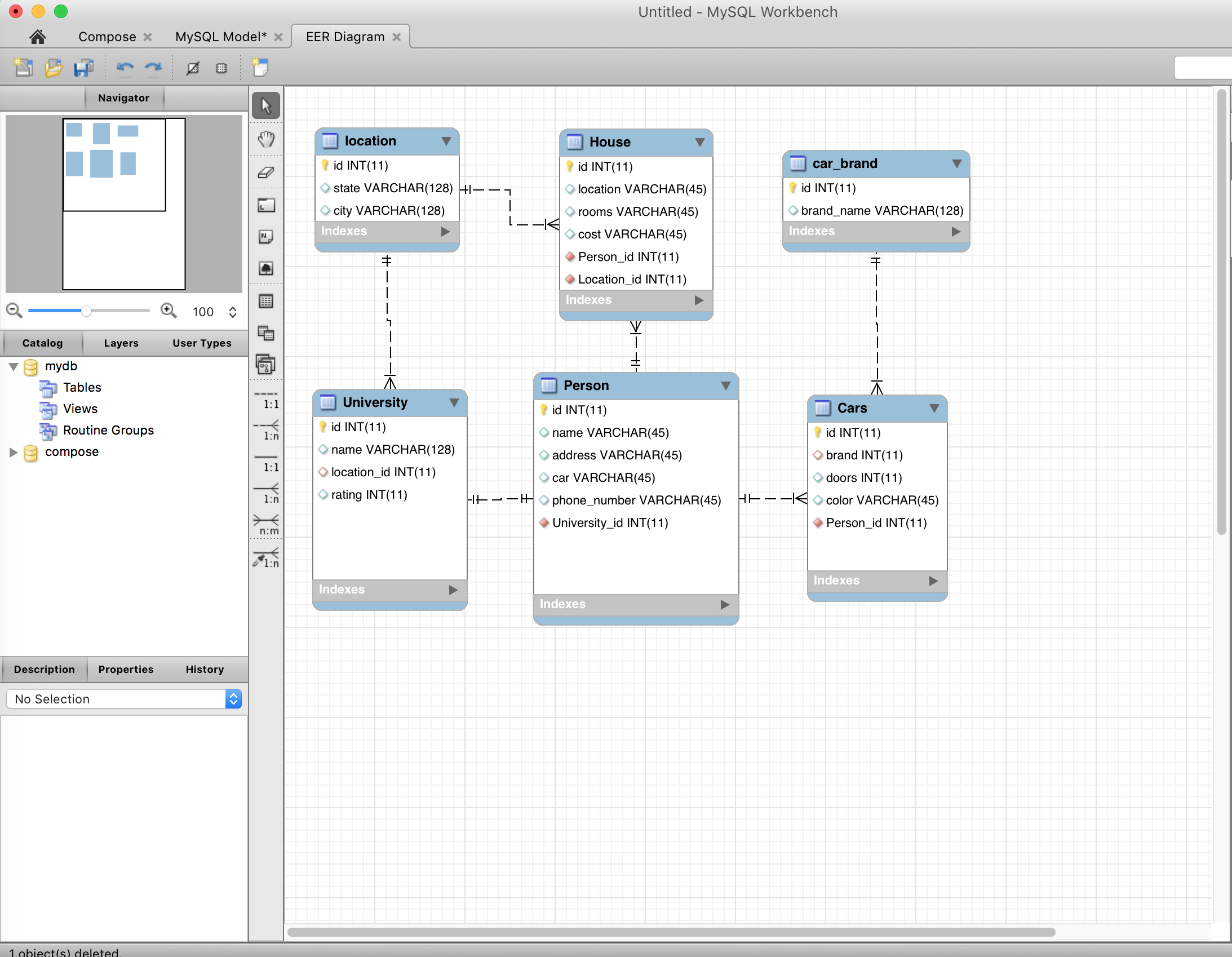 Er Diagram In Mysql Workbench ERModelExample