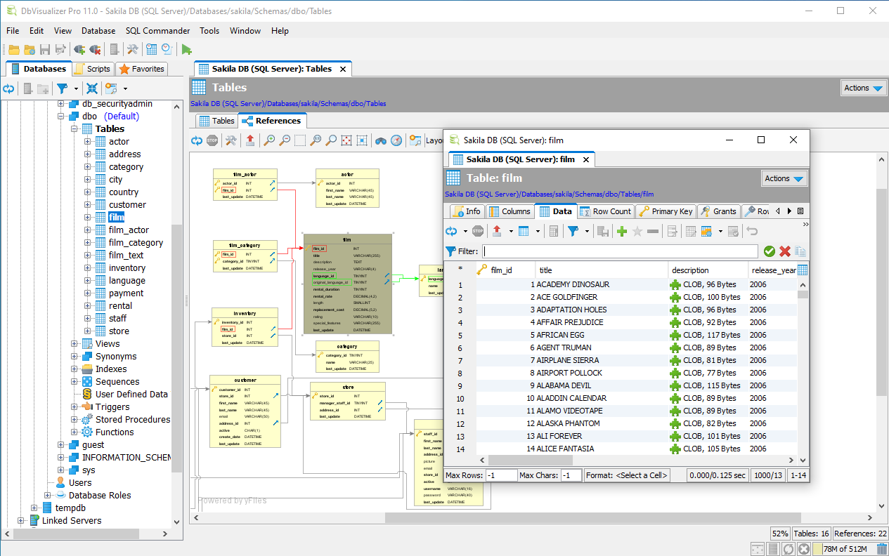 ER Diagrams Graphs DbVisualizer