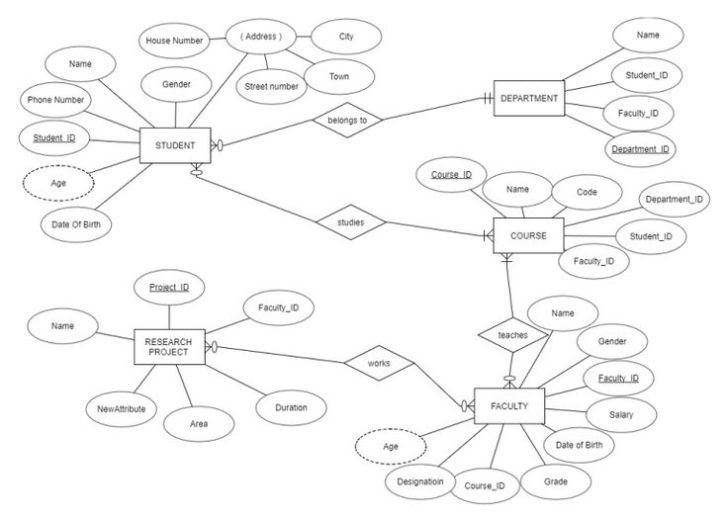 ER Diagram Double Circle