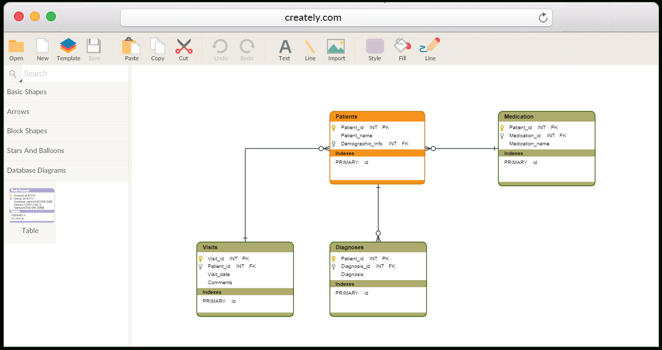 Free Database Er Diagram Tool ERModelExample