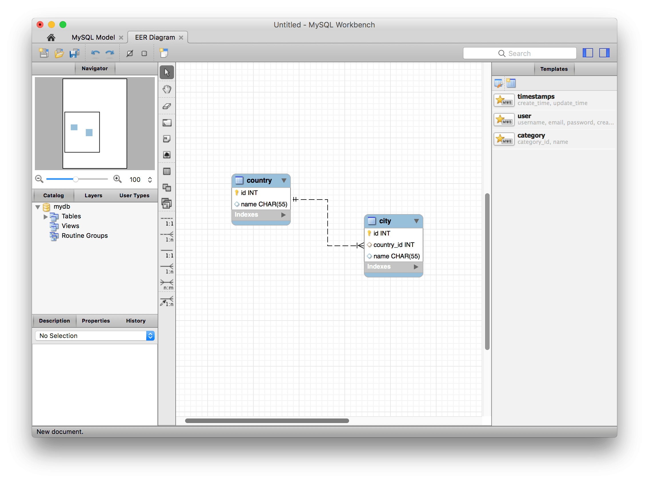 Export ER Diagram From Mysql Workbench ERModelExample