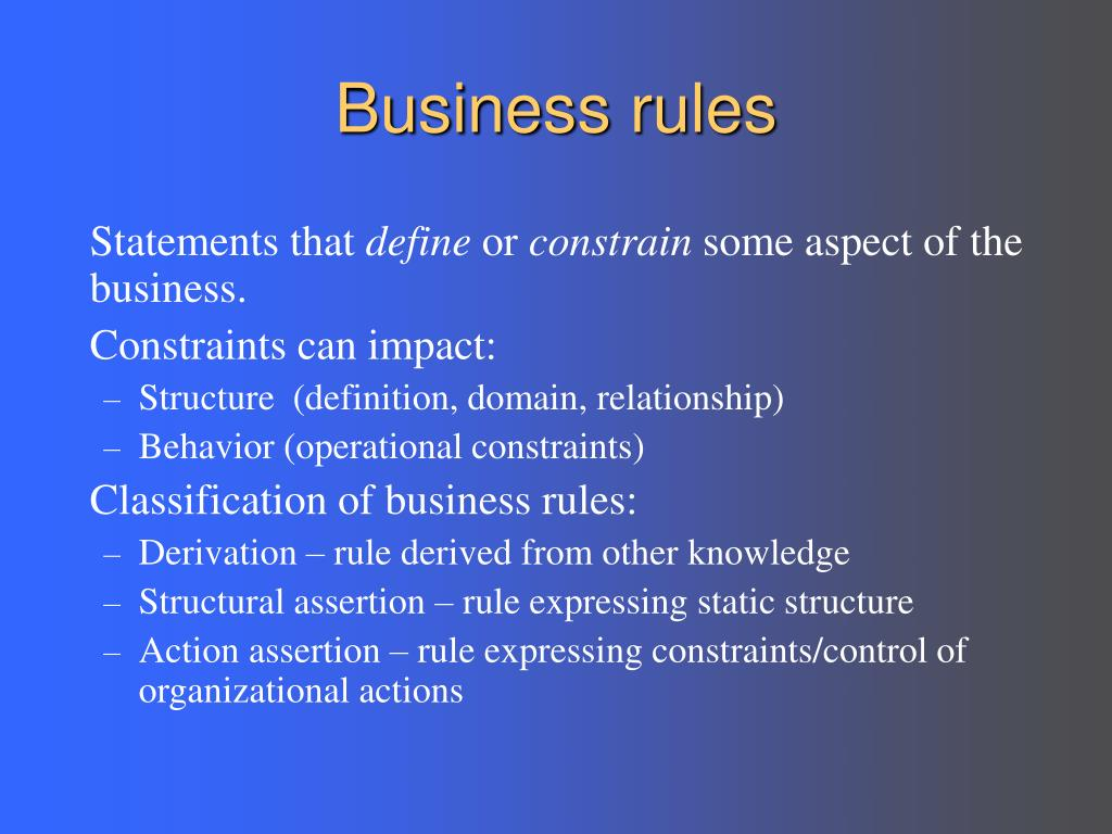 PPT Chapter 4 The Enhanced E R Model And Business Rules 