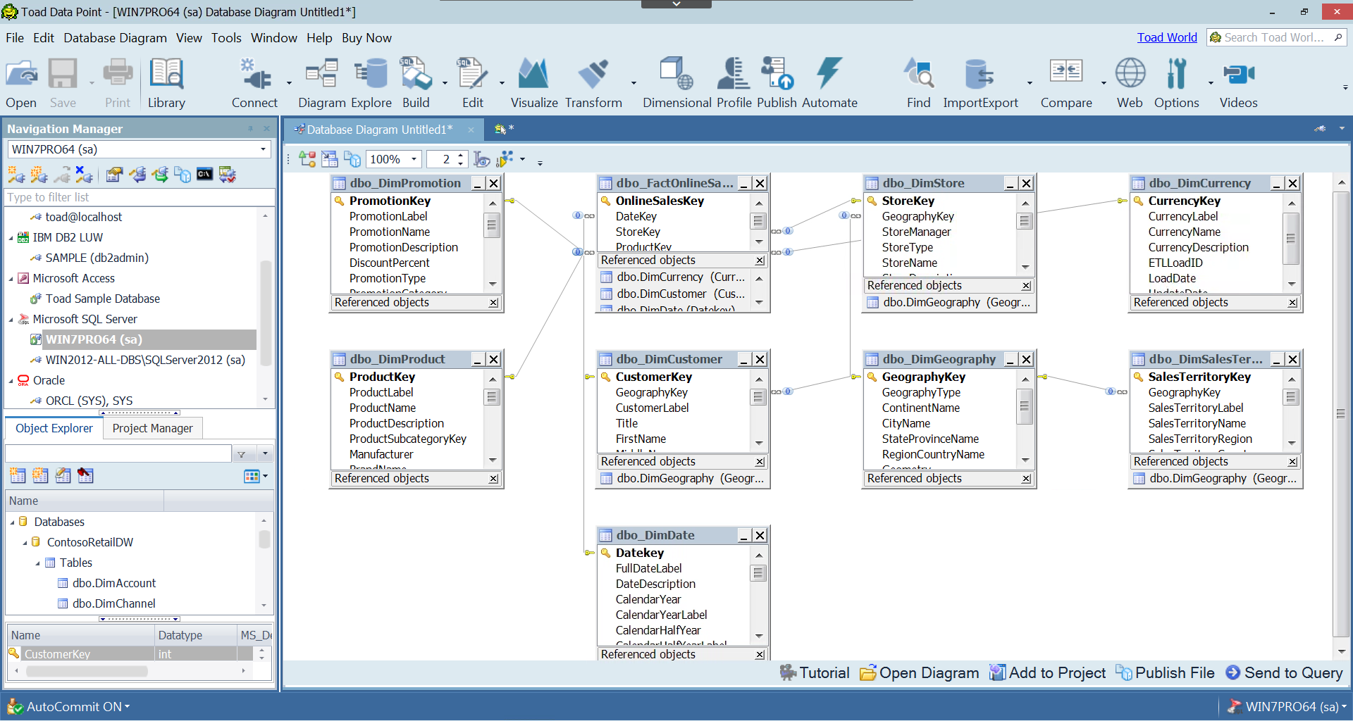 Toad Data Point Analyst Reporting Software