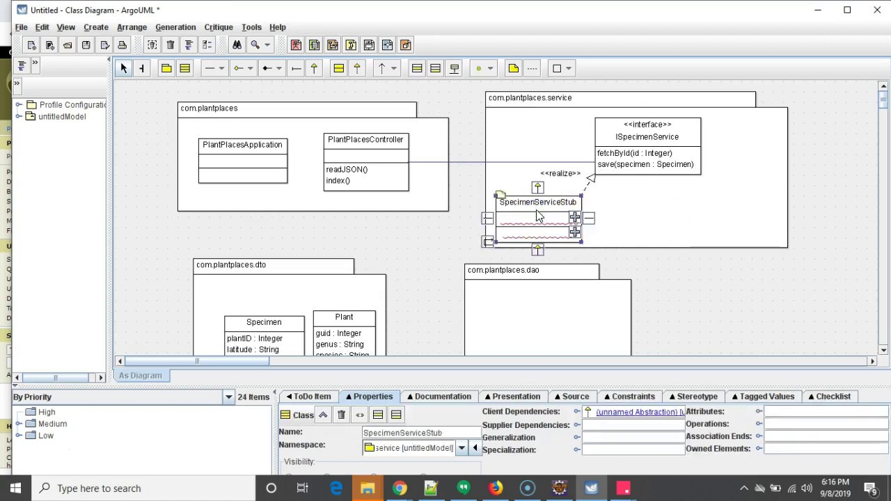 Use Argo UML To Create Class Diagram For Enterprise App 