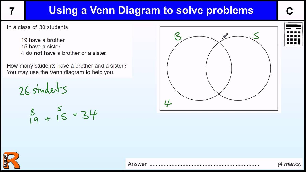 Venn Diagram To Solve A Problem GCSE Maths Revision Exam 