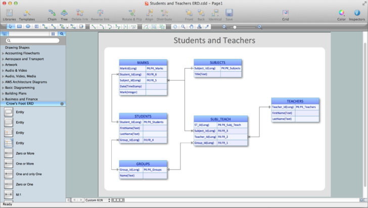 ER Diagram Using Visio