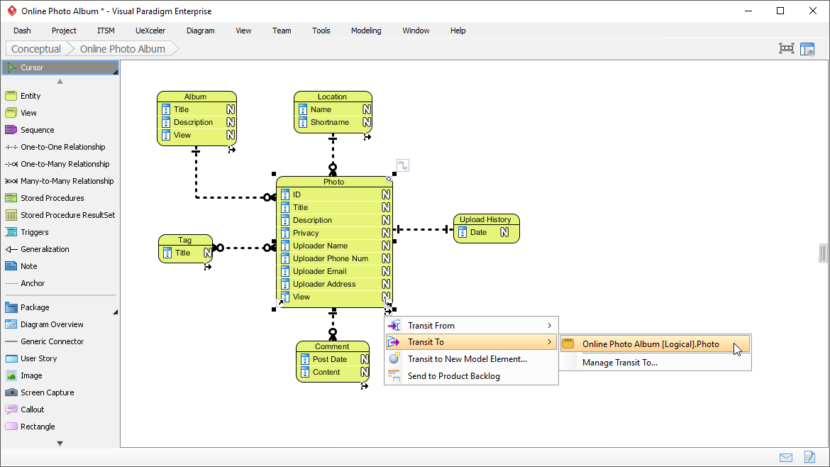 Entity Relationship Diagram ERD Tool For Data Modeling