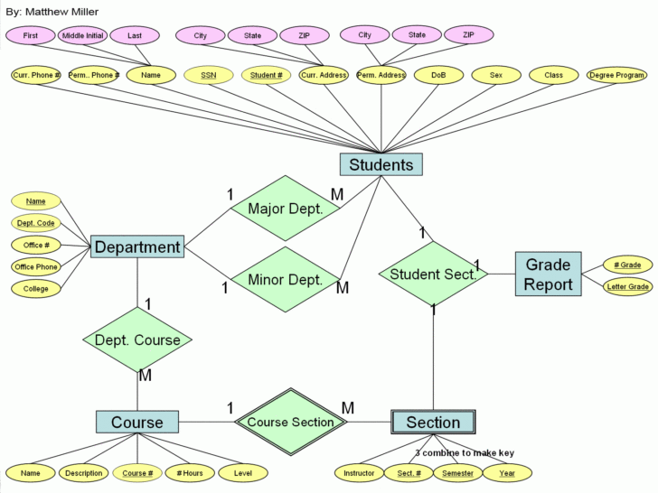 ER Diagram For Institute Management System