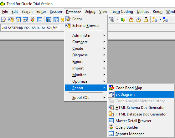 How To Create ER Diagram For Existing Database With Toad For Oracle 