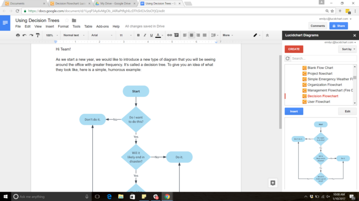 Google Docs ER Diagram