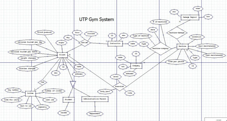 ER Diagram For Fitness CentER