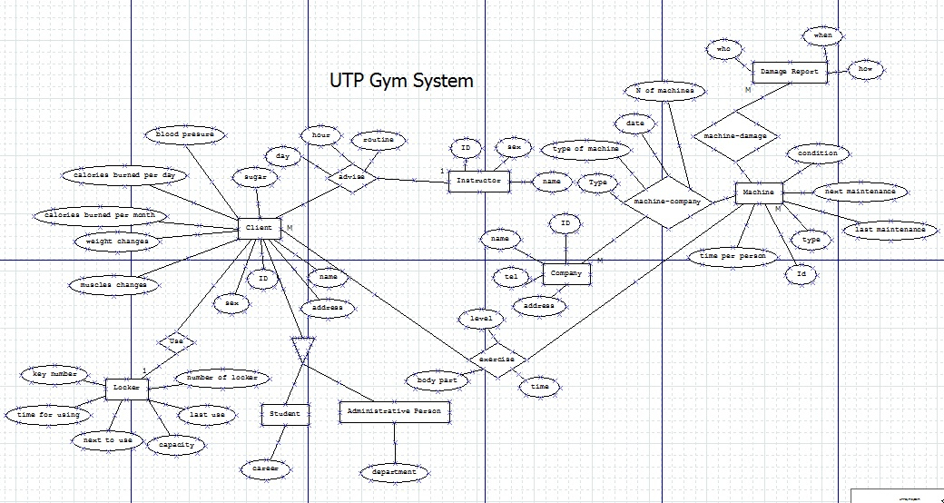 UTP GYM SYSTEM Entity Relationship Diagram