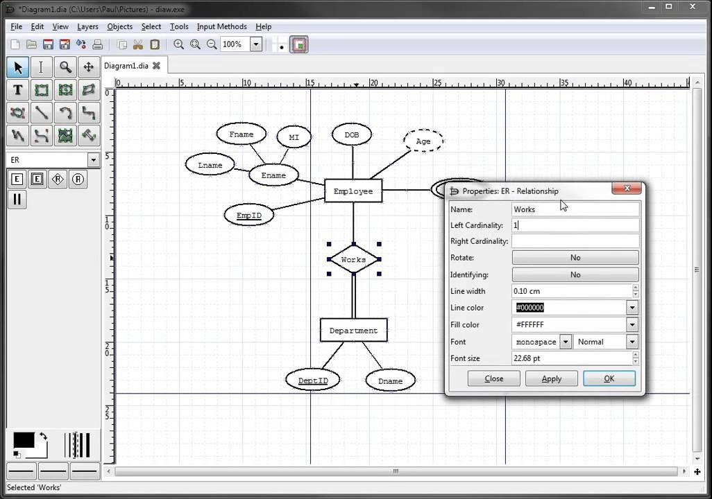 Dia Er Diagram Tool Mamoxa