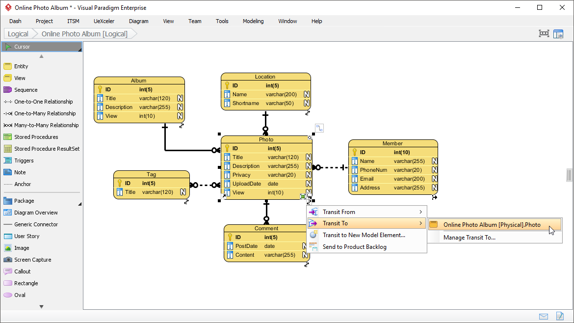 Entity Relationship Diagram ERD Tool For Data Modeling