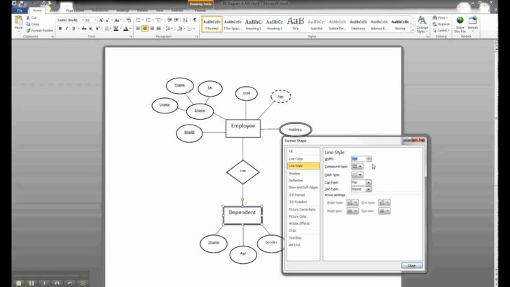 How To Make ER Diagram In Ms Word