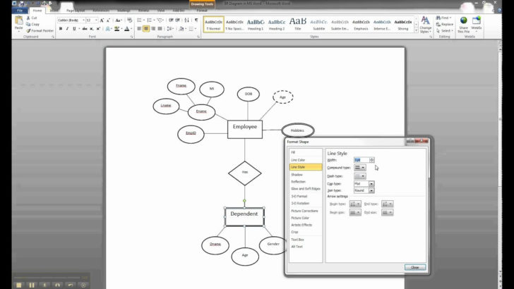 How To Draw ER Diagram In Microsoft Word