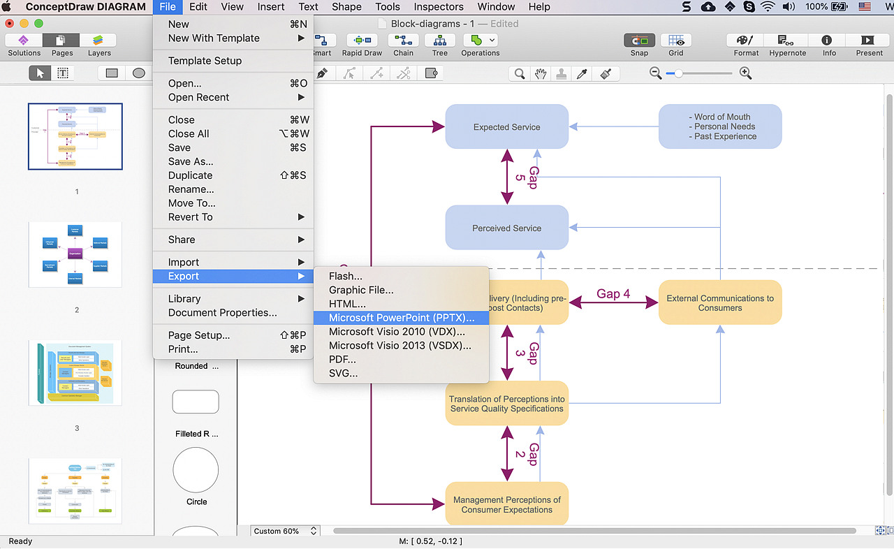 Make A PowerPoint Presentation Of A Block Diagram ConceptDraw HelpDesk